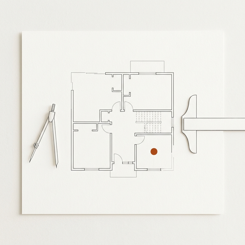 Architectural blueprint illustration — projects in progress