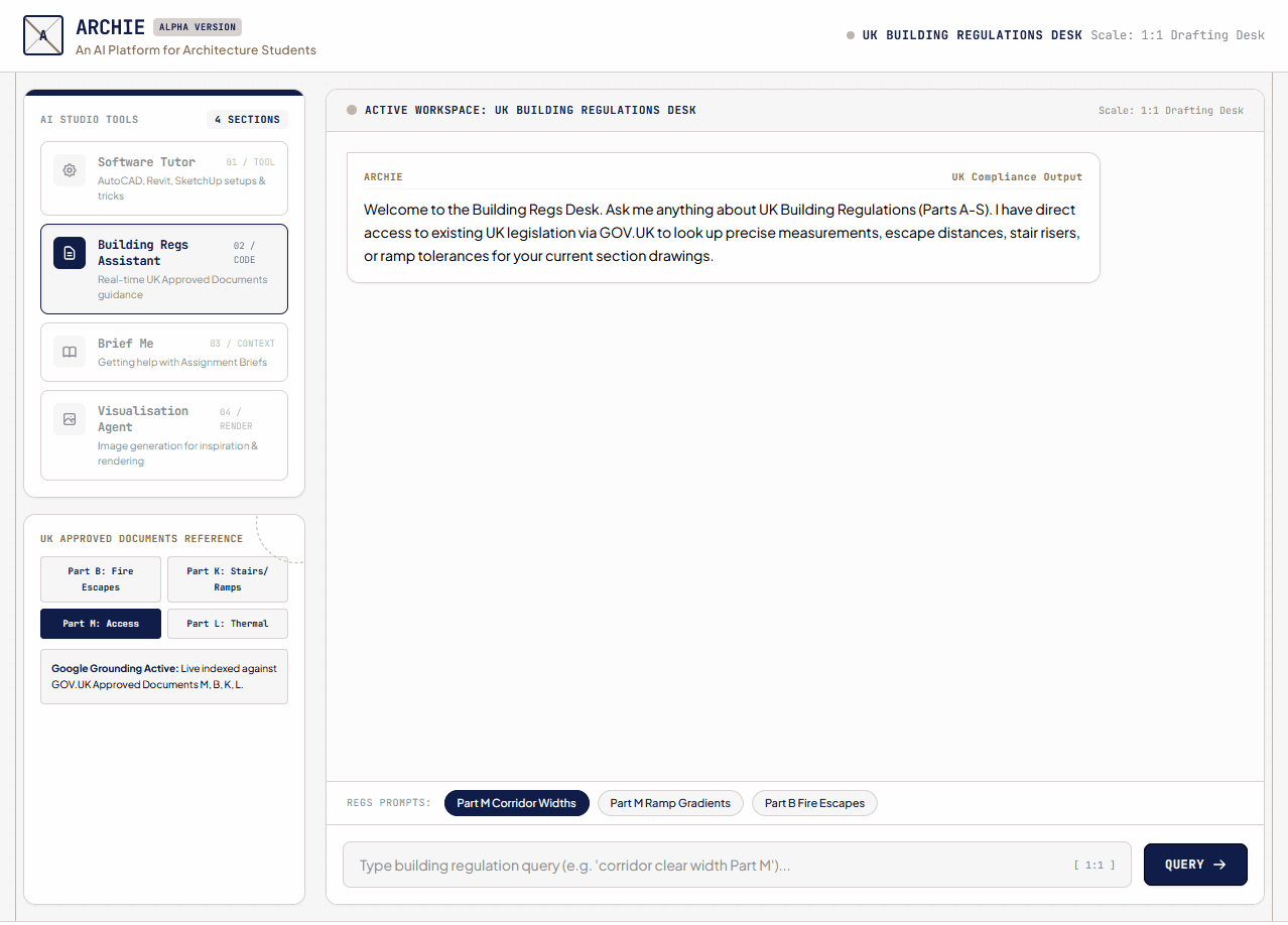 Building Regulations Assistant in operation: querying Approved Documents
