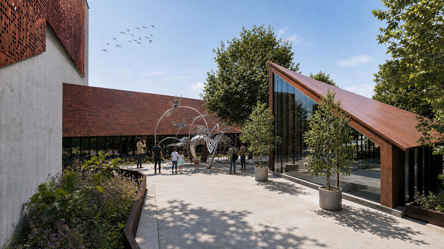 Proposed extension opening the venue onto an adjacent courtyard