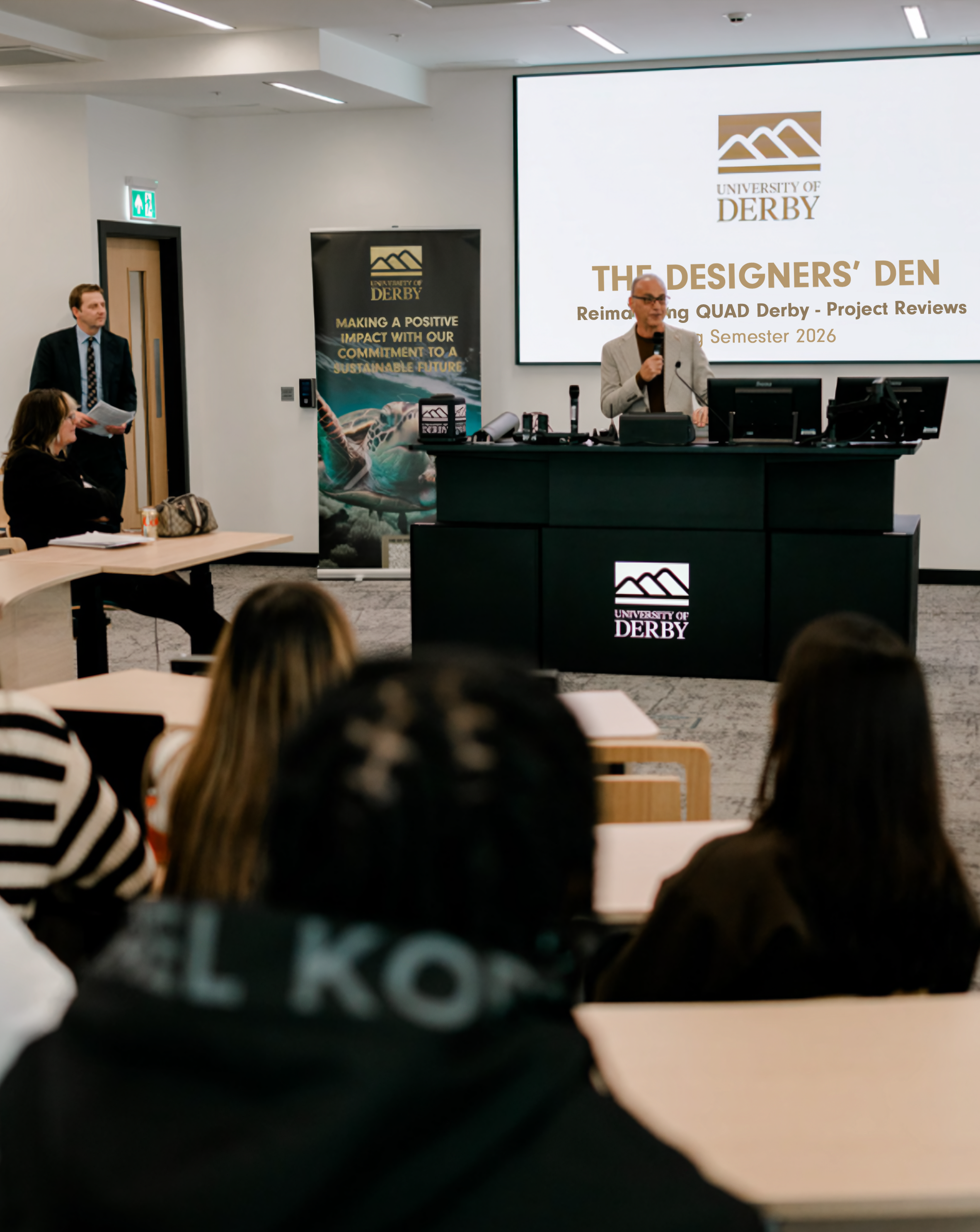 Final review session with Theo Paphitis and QUAD representatives
