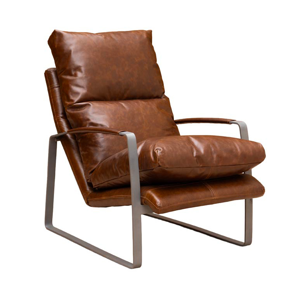Inpainting furniture reference: tan leather armchair