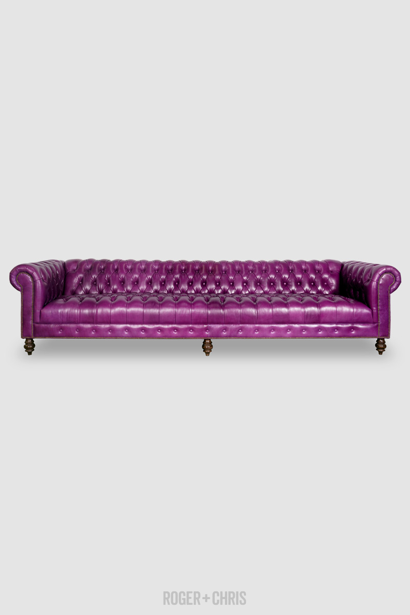 Inpainting furniture reference: magenta buttoned chesterfield